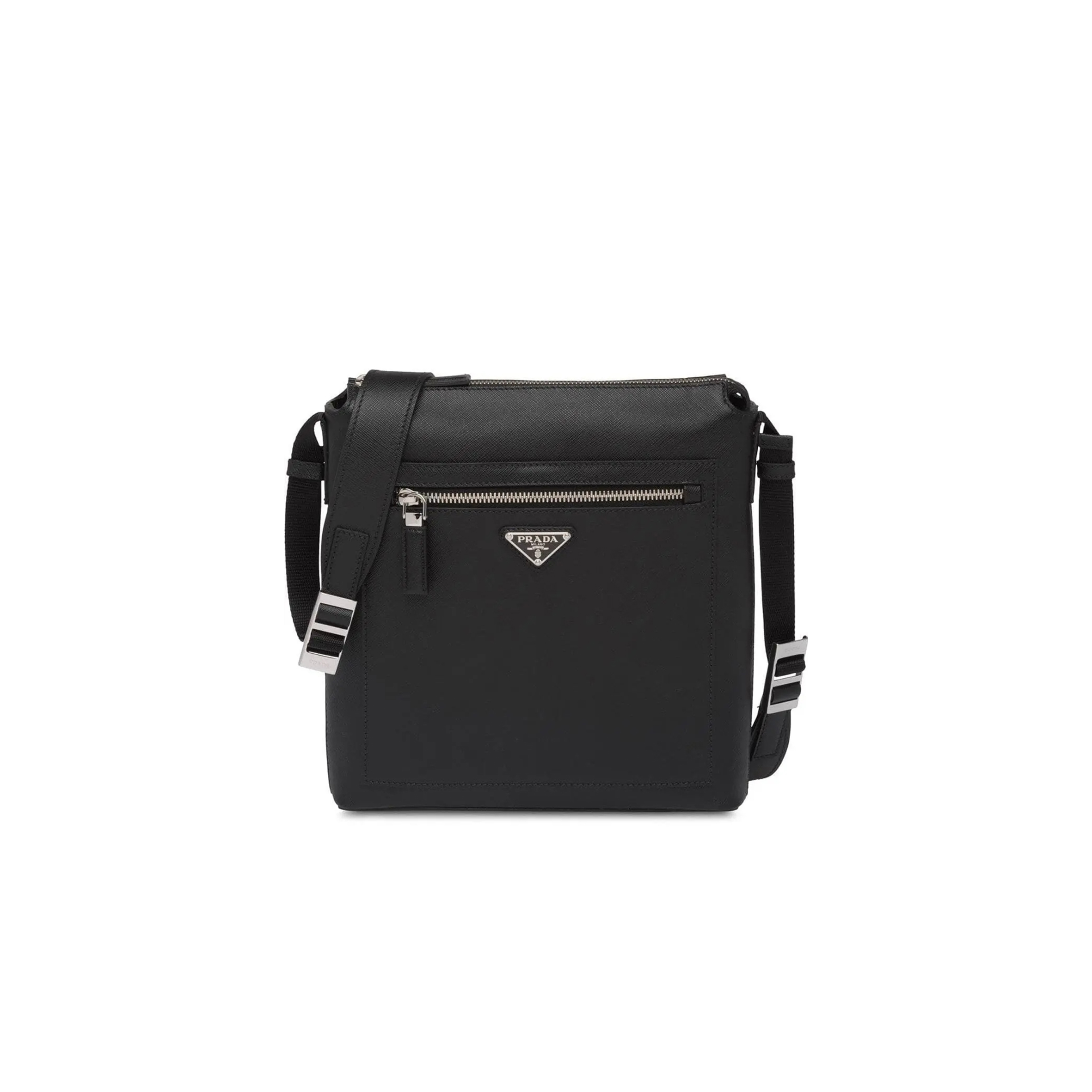 Pra*a saffiano leather crossbody bag 2vg062 (27*26*7cm)